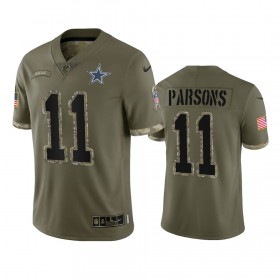 Tröjor Dallas Cowboys Micah Parsons 11 Olive 2022 Salute To Service Limited - Män
